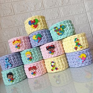 Cachepô de Crochê Autismo Lembrancinha 12 Peças