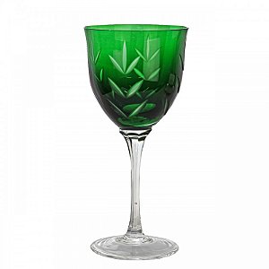 Taça lapidada verde