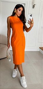 Vestido Mídi Regata