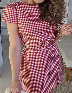 Vestido xadrez vermelho