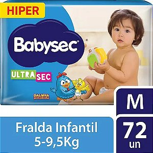 Fralda Infantil Babysec Ultrasec - Embalagem Hiper