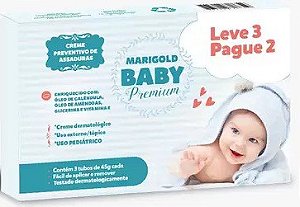 Creme Preventivo de Assaduras Marigold Baby Premium - Kit c/ 3