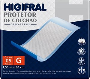 Lençol Protetor Descartável Higifral com 05 unidades