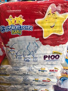 Fralda Infantil Estrelinha Baby - tamanhos P, M, G, XG, XXG