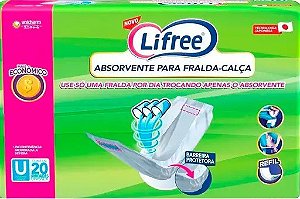 Absorvente Geriátrico Lifree Refil para Fralda Calça pacote com 20 Unidades - uso unissex