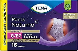 Fralda Geriátrica Tena Noturna Pants  fralda calça - Tamanho G/EG pacote com 16 unidades - uso unissex
