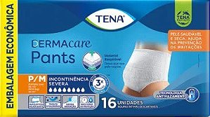 Fralda Geriátrica Tena Dermacare Pants fralda calça - Tamanho P/M pacote com 16 unidades - uso unissex