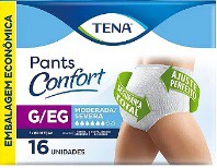 Fralda Geriátrica Tena Pants Confort fralda calça - Tamanho G/EG pacote com 16 unidades - uso unissex