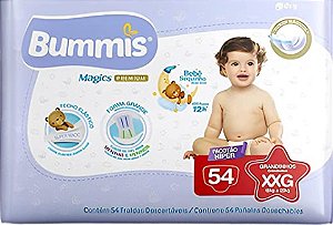 Fralda Infantil Bummis Magics Premium Grandinhos XXG (15 e 25kg) pacote com 54 unidades