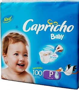 Fralda Infantil Capricho Baby - Embalagem Jumbo tamanhos P, M, G, EG