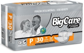 Fralda Geriátrica BigCare Premium - Tamanhos P, M, G e XG - uso unissex