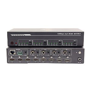 Matrix HDMI2.0 4x4 Portas UHD 4K2k 60Hz All Sync AS-MX44-2.0