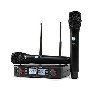 Microfone Duplo Sem Fio UHF Kadosh K-492M