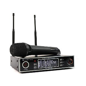 Microfone Sem Fio UHF Multifrequencial IR Kadosh K-901m