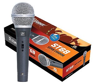 Microfone Dinâmico Com Fio Staner ST-68