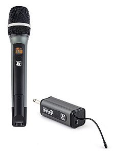 Microfone Sem Fio UHF Compacto 48 Canais  Staner SFH-10