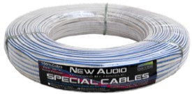 Cabo Branco Polarizado Para Caixas de Som 2x2,5mm 100m Special Cables New Audio