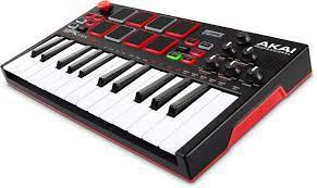 Teclado Controlador MIDI Alto Falante Embutido 25 Teclas 8 Pads AKAI MPK MINI PLAY MK3