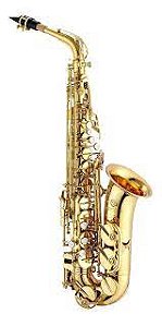 Saxofone Alto Afinação Mi-Bemol Latão Laqueado Com Estojo e Boquilha Jupiter JAS 500