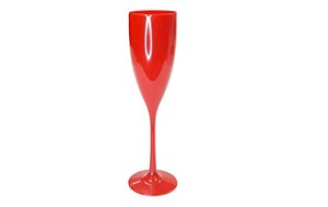 Taça de Champagne Cristal 180ml  Vermelha - UN
