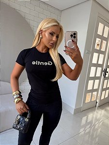 Blusa Flanzida Preta