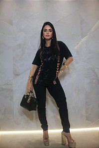 Conjunto Calça Montaria Preto