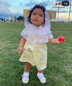 Véu Capuz Infantil Santa Pureza ( Tamanho PP de 12 a 24 meses))