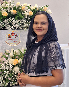 Véu Capuz Nossa Senhora de Fátima Azul Marinho