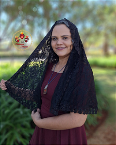 Véu Tradicional Nossa Senhora de Fátima Preto