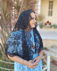 Véu Tradicional Nossa Senhora de Fátima Preto