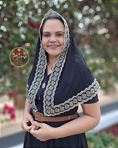 Véu Triangular Leônia Preto