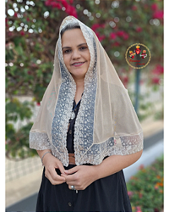 Véu Tradicional Santa Zélia Bege