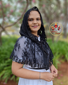 Véu Capuz Guadalupe Preto