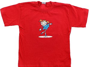 Camiseta Infantil Menina Vermelho