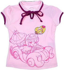 Camiseta Infantil Penélope Charminho Rosa