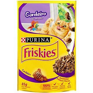 Ração Úmida Friskies Gatos Adultos Cordeiro ao molho - 85g
