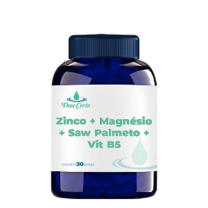 Zinco+ Magnésio+ Saw Palmeto+ Vit B5 (Composto 30 doses)