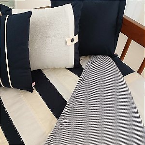 Kit para Berço (7 peças) Jogo de Lençol (lençol com elástico, lençol com vira e fronha), Manta Dupla Face e Almofadas