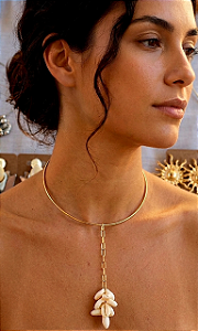 Colar pêndulo mini cascata búzios