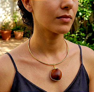 Conjunto Olho de boi dourado