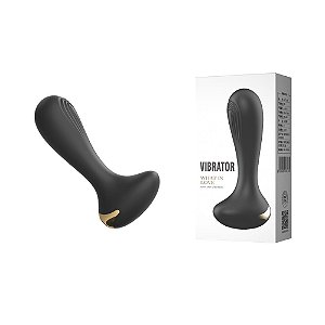 Plug Anal em Silicone Com 10 Modos de Vibração e Recarregável - VIP