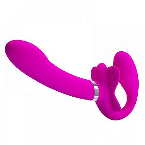 Vibrador Cinta Peniana Strap on Strapless Borboleta Casal Ponto G - VALERIE