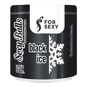 Sexy Balls BLACK ICE Bolinha Explosiva (Refresca e Beijável) 3uni - ForSexy