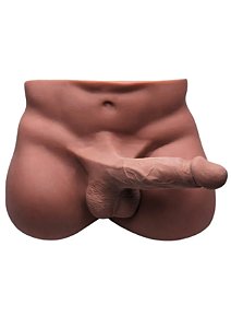 Pênis com Vértebra em CyberSkin com Meio Corpo Homem - Pênis com Vértebra 3