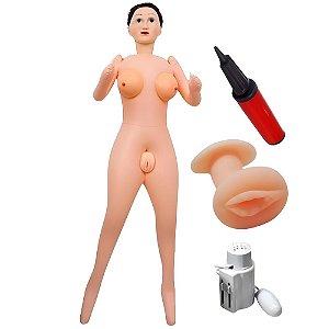 Boneca Inflável Loira ou Monera - Vagina e Ânus Realístico em CyberSkin - S.IMPORT