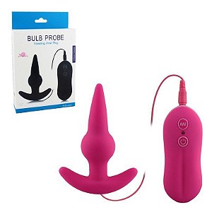 Plug Anal com Alça e 10 Vibrações Material Soft Touch - BULB PROBE