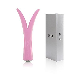 (QUEIMA DE ESTOQUE) Vibrador Luxo MIQI Em Silicone Formato de V - Sensual Import