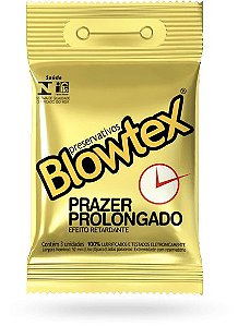 Preservativo/Camisinha Blowtex Prazer Prolongado - 3 Unid.