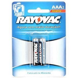 Pilha Alcalina AAA Rayovac com 2un.