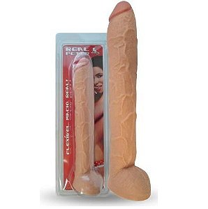 Pênis Vibrador Gigante Hard 34cm x 4,5cm Macio e Flexível Pele